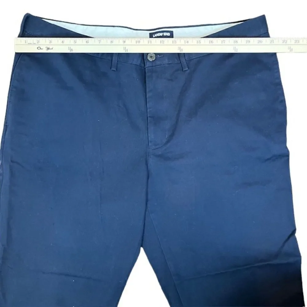 Lands' End Tailored Fit Men's Chino Pants Navy Size 42‎